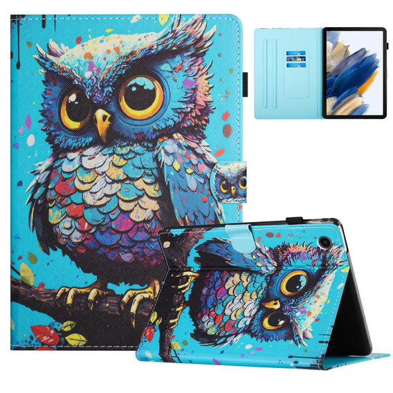 Pouzdro pro Lenovo Tab M10 10.1 Gen 3, s klopou, owl