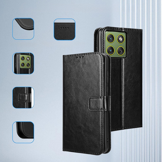 Pouzdro s klopou Crazy Horse Wallet pro Motorola Edge 70