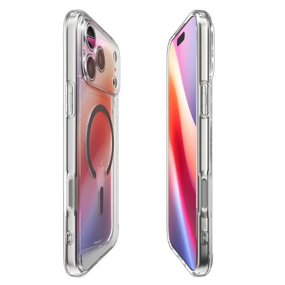 Spigen Ultra Hybrid MagSafe pouzdro pro iPhone 17 Pro Max, čiré / grafitové