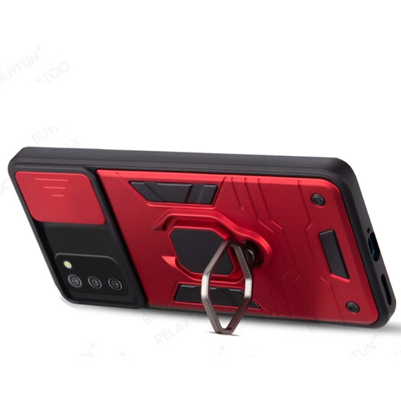 Pouzdro pro Samsung Galaxy A03s, KickStand Camera Lens, modré