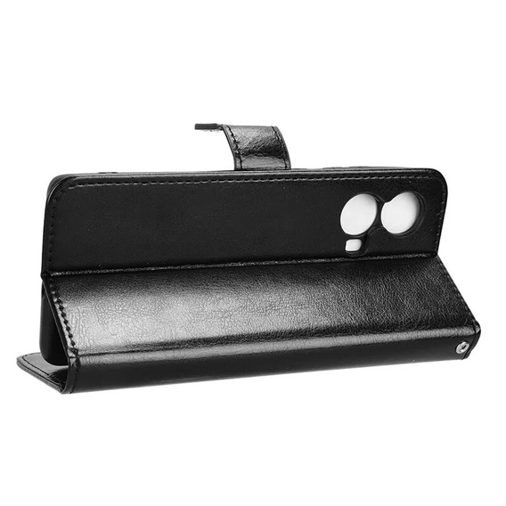 Klopové pouzdro pro Motorola Moto G85, Crazy Horse Wallet, černé