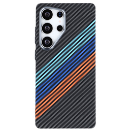 Pouzdro pro Samsung Galaxy S25 Ultra, Carbon Fiber MagSafe, námořnicky modré