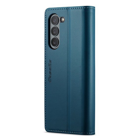 Flipové pouzdro CASEME pro Samsung Galaxy Z Fold6 5G, Litchi Wallet, modré