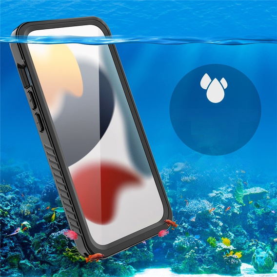 Vodotěsné pouzdro IP68 pro iPhone 15 Pro Max, Redpepper, černé