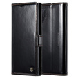 CASEME flipové pouzdro pro Samsung Galaxy Note 10 Plus, Waxy Textured, černé