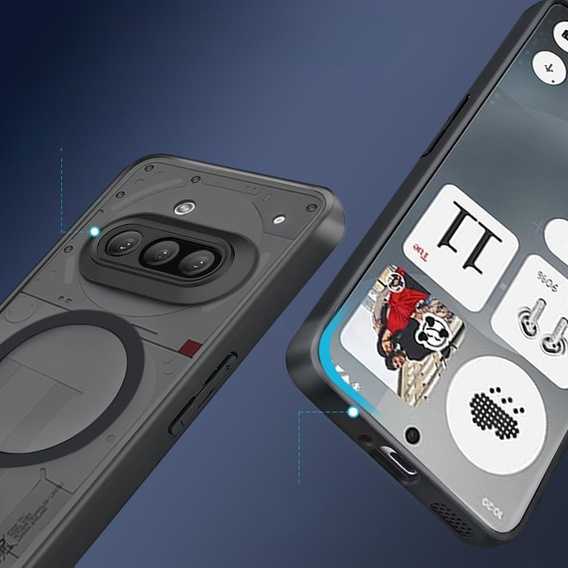 Pouzdro pro Nothing Phone 3A, pro MagSafe, ERBORD Matt Case, černý