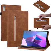 Pouzdro pro Lenovo Tab P11 Gen 2, Wallet Pen Slot, hnědé