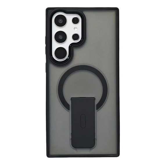 Pouzdro pro Samsung Galaxy S25 Ultra, Kickstand Matt Case, pro MagSafe, černé + sklo na displej