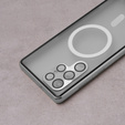 Magnetické pouzdro Dual Glass MagSafe pro Samsung Galaxy S23 Ultra, stříbrné