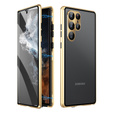 Pouzdro pro Samsung Galaxy S23 Ultra, Magnetic Dual Glass, zlaté