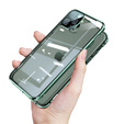 Pouzdro pro iPhone 11 Pro, Magnetic Dual Glass, zelené