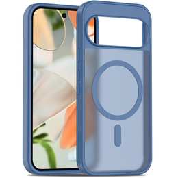 Matné pouzdro pro Google Pixel 10 / 10 Pro, pro MagSafe, průsvitné modré