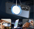 Pouzdro pro Samsung Galaxy S25 Edge, Kickstand Matt Case, pro MagSafe, černé + sklo na displej