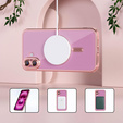 Pouzdro pro iPhone 16, Electro MagSafe, růžové + sklo na displej
