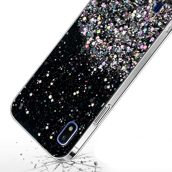 Pouzdro pro Samsung Galaxy A10, Glittery, černé