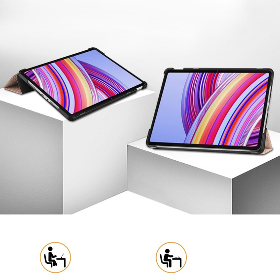 Pouzdro pro Xiaomi Redmi Pad Pro / Xiaomi Poco Pad, Smartcase, růžové rose gold