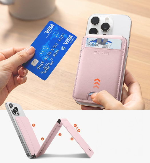 Magnetická peněženka s lokalizací, NFC a kolébkou pro iPhone 16 Pro