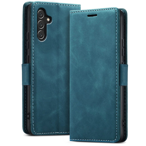 Pouzdro pro Samsung Galaxy A14 4G/5G, ERBORD Vintage peněženka s klopou, modré