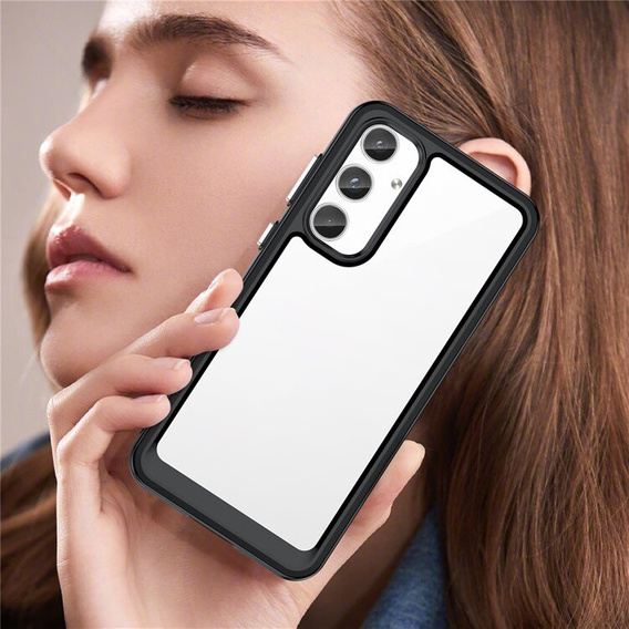 Pouzdro pro Samsung Galaxy A55 5G, Fusion Hybrid, transparentní / černé