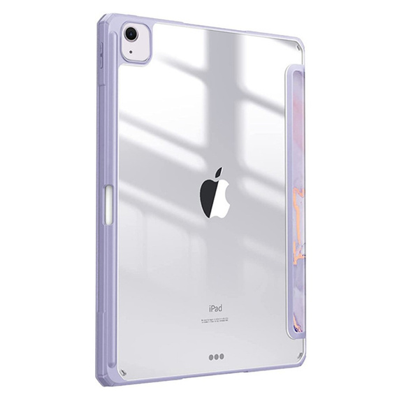 Pouzdro pro Apple iPad Air 11" 6 gen. 2024, Smartcase Hybrid, se slotem na stylus, Marble fialové