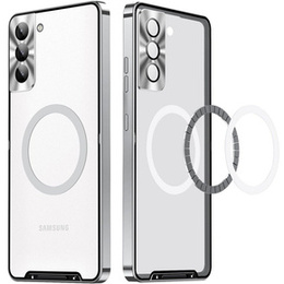 Ochranné pouzdro na fotoaparát pro Samsung Galaxy S21 FE 5G, CamShield MagSafe, průhledná / stříbrná
