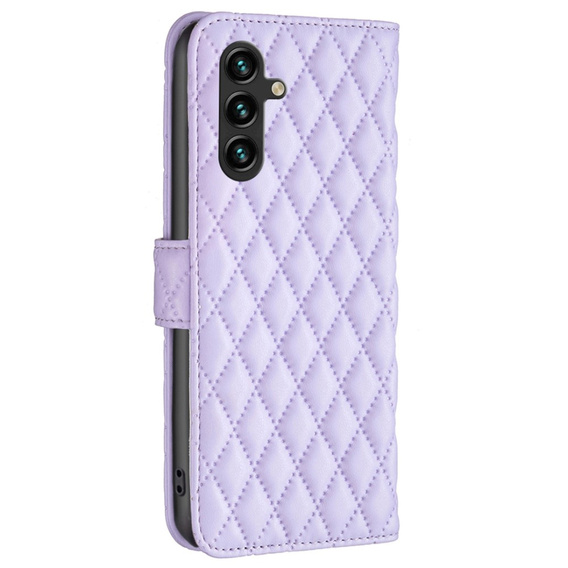 Klopové pouzdro pro Samsung Galaxy A15, Wallet, BINFEN COLOR, fialové