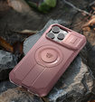 Pancéřové pouzdro pro iPhone 16 Pro Max, Dexnor CamProtect MagSafe, růžové