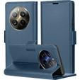 Pouzdro pro Realme 12 Pro 5G / 12 Pro+ 5G, ERBORD Glossy Litchi, flipová peněženka, modré