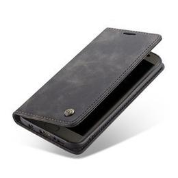 Pouzdro CASEME pro Samsung Galaxy S7 Edge, Leather Wallet Case, černé