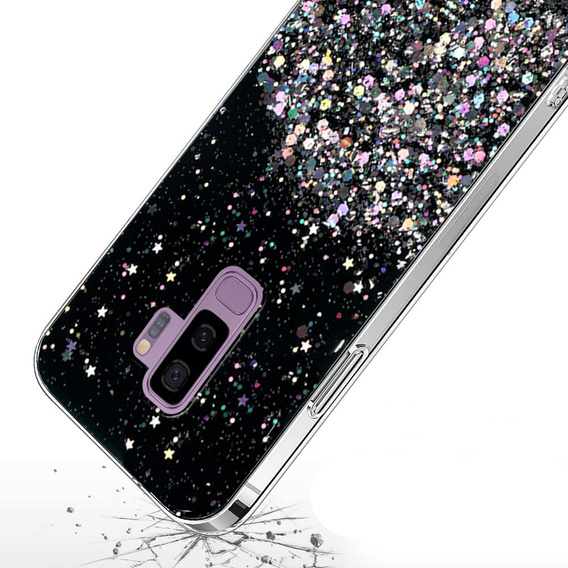 Pouzdro pro Samsung Galaxy S9+ Plus, Glittery, černé