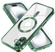Pouzdro pro iPhone 16 Plus, Electro MagSafe, zelené + sklo na displej