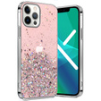 Pouzdro pro iPhone 13 Pro Max, Glittery, růžové