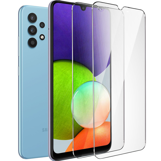 2x tvrzené sklo pro Samsung Galaxy A22 5G, ERBORD 9H Hard Glass na displeji