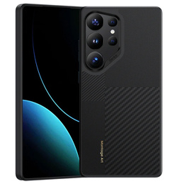 Pouzdro BENKS Kevlar pro Samsung Galaxy S25 Ultra, pro MagSafe, Carbon Fiber, černé