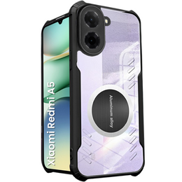 Pouzdro pro Xiaomi Redmi A5, s magnetickou fólií, transparentní / černé