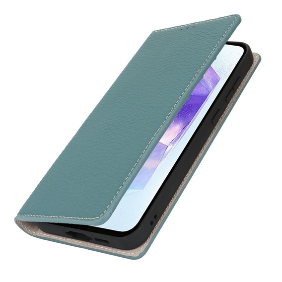 Klopové pouzdro pro Samsung Galaxy S25, Litchi Skin Grain, modré