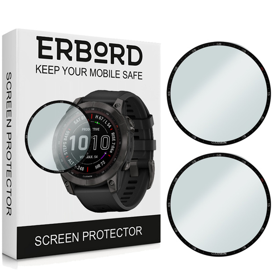 2x hybridní sklo ERBORD pro Garmin Fenix 7