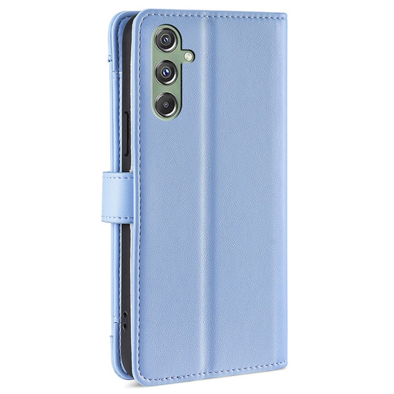 Klopové pouzdro pro Samsung Galaxy M34, Wallet Zipper Pocket, modré