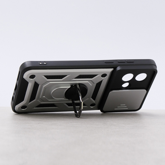 Pouzdro pro Motorola Moto G84 5G, CamShield Slide, stříbro