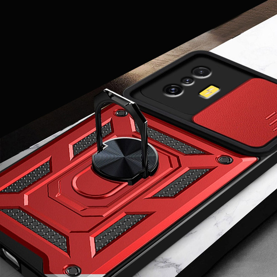 Pouzdro pro Xiaomi Poco F4 GT, CamShield Slide, červené