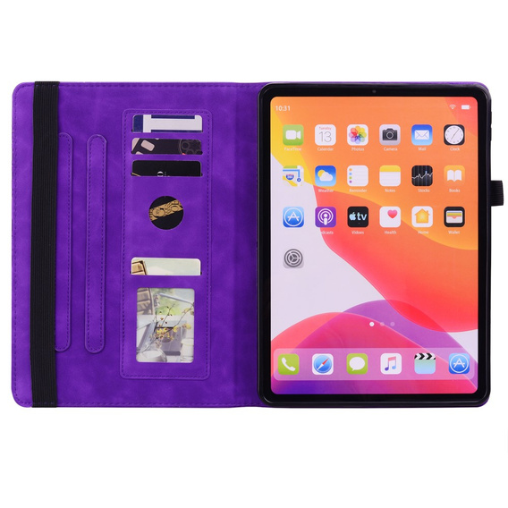 Pouzdro s klopou pro Lenovo Tab M11, flower, fialové