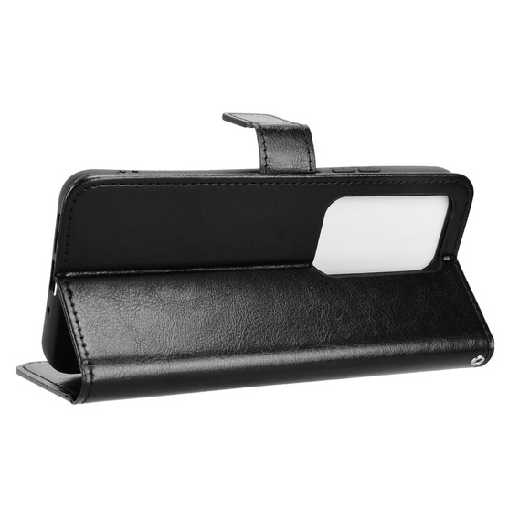 Klopové pouzdro pro Xiaomi Redmi 15 5G / 4G, texturované Crazy Horse, černé