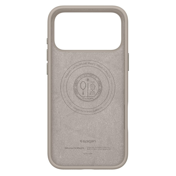 Spigen pouzdro pro iPhone 17 Pro Max, Silicone Fit MagSafe, Stone