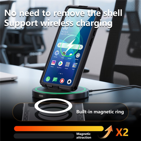 Vodotěsné pouzdro Redpepper MagSafe pro Samsung Galaxy S26 Ultra, černé