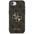 Pouzdro GUESS pro iPhone 16E, 4G Big Metal Logo, černé