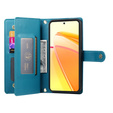 Klopové pouzdro pro Oppo Reno 13 Pro 5G, Wallet Zipper Pocket, modré