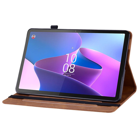 Pouzdro pro Lenovo Tab P11 Pro Gen 2, Wallet Pen Slot, hnědé