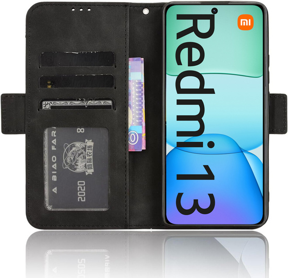 Klopové pouzdro pro Xiaomi Redmi 13, Card Slot, černé