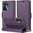 Pouzdro pro Oppo Reno 11F, ERBORD Glossy Litchi, flipová peněženka, fialové