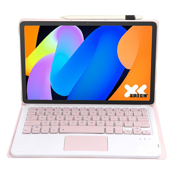 Pouzdro s dotykovou klávesnicí Bluetooth pro Lenovo Idea Tab 11" 2025 TB336FU TB336ZU, růžové